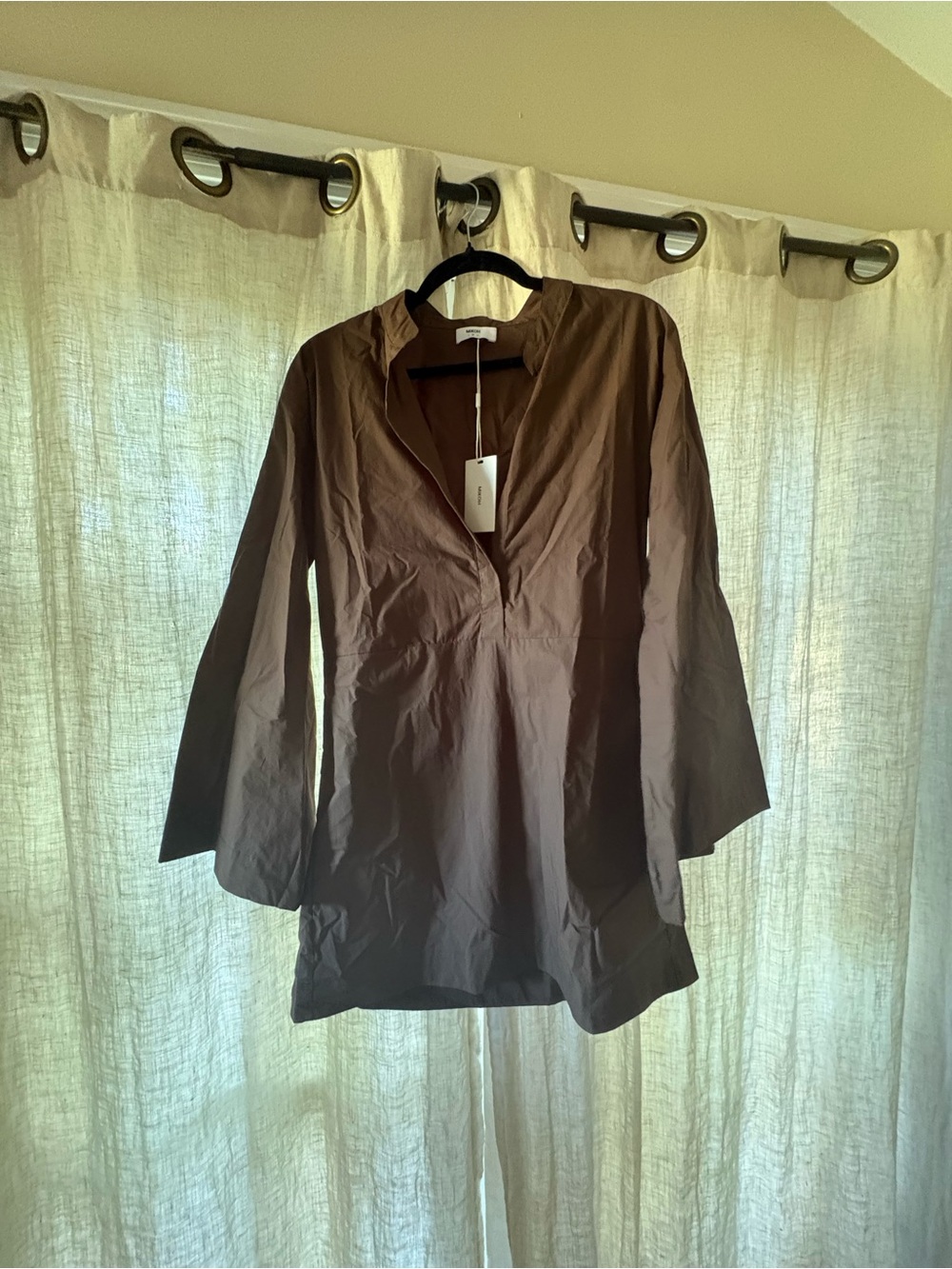 Mikoh Deep Chocolate V-Neck Tunic Top